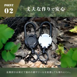リールキーホルダー キーリール カラビナ付き ...の詳細画像3