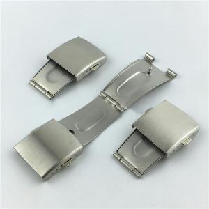 バックル 腕時計用 2個セット ベルト バンド 替え プッシュ式 三つ折れ 片開き 尾錠 交換 パーツ レディース メンズ ユニセックス ステンレス
