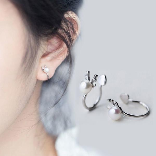 イヤーカフ イヤークリップ レディース ファッション小物 アクセサリー イミテーションパール 上品 ...