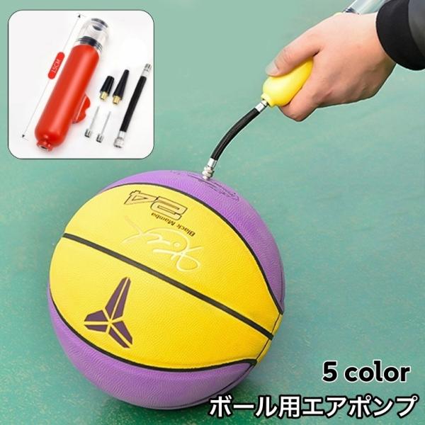 エアポンプ 空気入れ ボール用 手動 ハンドポンプ 小型 ダブルアクション 持ち運び コンパクト ポ...