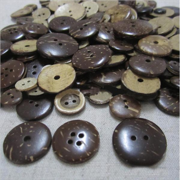 ココナッツボタン ボタン 50個セット 2つ穴 4つ穴 手芸 クラフト 手芸用品 DIY diy 手...
