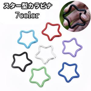 カラビナ カラビナフック 星型 スター 小さい 小さめ ミニ 4cm フック 登山 アウトドア お洒落 可愛い 鞄 バッグ 鍵 カギ 旅行 キャンプ｜プラスナオYahoo!店