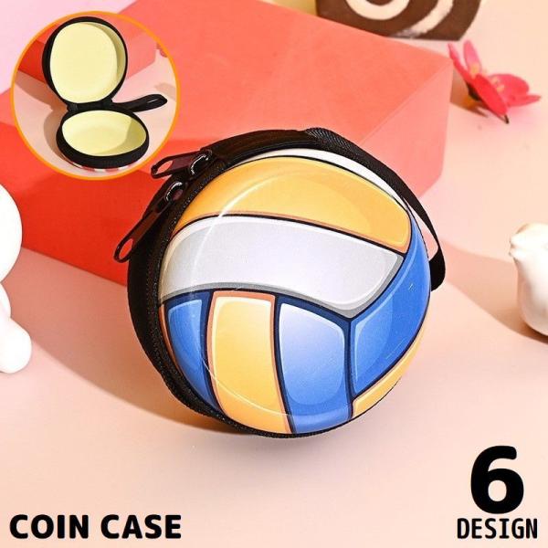コインケース 小銭入れ 小物入れ ミニポーチ イヤホン収納 円型 丸型 軽量 大容量 ラウンドファス...