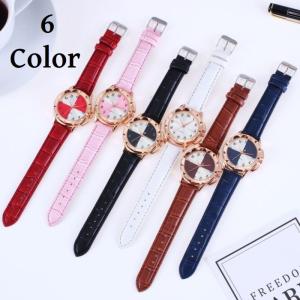 腕時計 レディース ツートーン アナログ ラウンド 丸型 レディースウォッチ かわいい カジュアル おしゃれ モザイク チェック