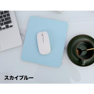 マウスパッド 四角形 スクエア 薄型 レザー調...の詳細画像2