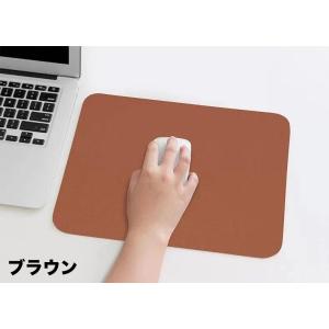 マウスパッド 四角形 スクエア 薄型 レザー調...の詳細画像5