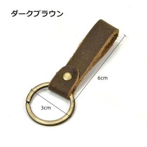 キーホルダー キーリング 本革 レザー メンズ...の詳細画像4