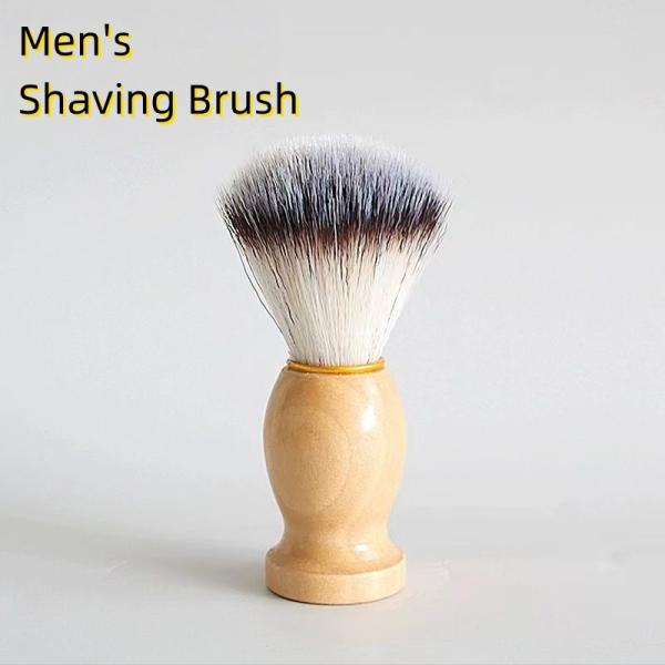 シェービングブラシ メンズ 男性用 髭剃り ヒゲ剃り 顔剃り 洗顔ブラシ 泡立て クレンジング 木製...