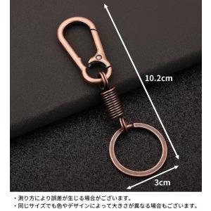 キーホルダー キーリング 金属製 カラビナフッ...の詳細画像5