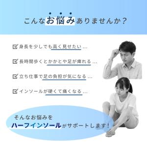 ハーフインソール かかと用インソール シークレ...の詳細画像1