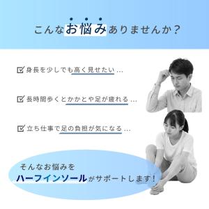 ハーフインソール かかと用インソール シークレ...の詳細画像1