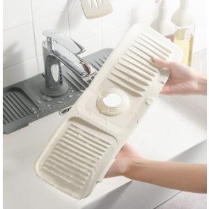 水切りマット 蛇口まわり シリコントレイ 傾斜...の詳細画像1