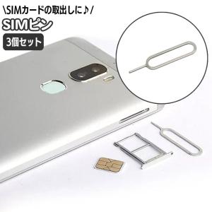 SIMピン 3本セット SIMカード 取り出し用 シムピン スマホ iPhone android iPad リリースピン イジェクトピン スロットル