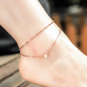 アンクレット ダブルチェーン レイヤーチェーン 2連