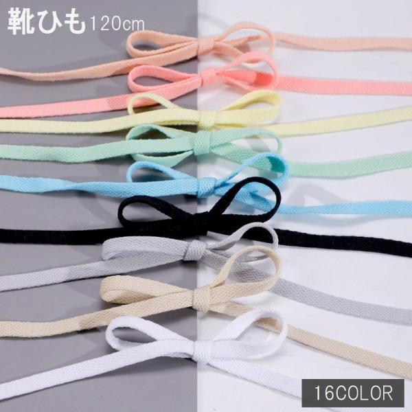 靴ひも 120cm 2本セット メンズ レディース シューレース 靴紐 平型 平ヒモ 無地 スニーカ...