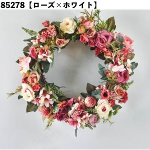 フラワーリース 造花 壁掛け 40cm フラワ...の詳細画像1