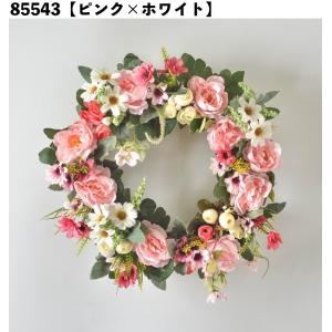 フラワーリース 造花 壁掛け 40cm フラワ...の詳細画像2