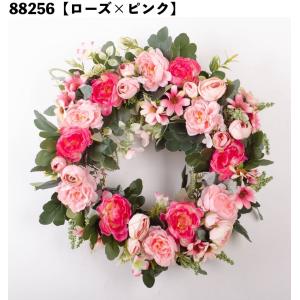 フラワーリース 造花 壁掛け 40cm フラワ...の詳細画像3