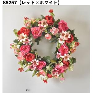 フラワーリース 造花 壁掛け 40cm フラワ...の詳細画像4