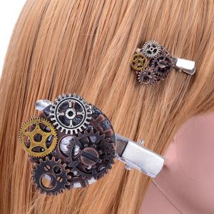 ヘアクリップ ヘアアクセサリー レディース スチームパンク風 ギア