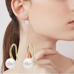 ピアス レディースピアス アクセサリー フェイクパール シンプルデザイン カーブ 両耳 レディース おしゃれ プレゼント 誕生日 お出かけ デート