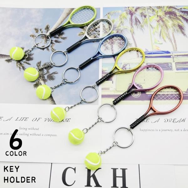 キーホルダー キーリング ラケット テニス テニスボール 小物 雑貨 メンズ レディース 男女兼用 ...
