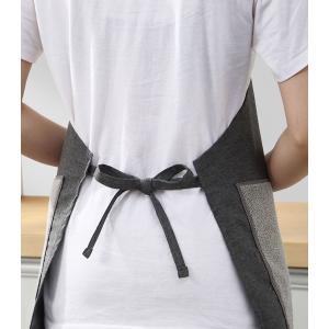 エプロン H型 首掛け 手拭き付き ポケット付...の詳細画像5