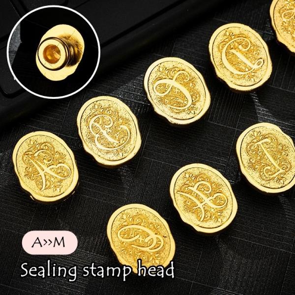 シーリングスタンプヘッド 頭部分 シーリングワックス デザインスタンプ 日用品雑貨 イニシャル アル...
