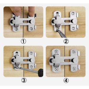 補助錠 内鍵 ドアロック DIY 建具金物 ス...の詳細画像5