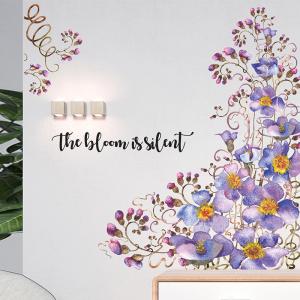 ウォールステッカー ウォールシール 壁シール 壁紙シール 花 フラワー エレガント 上品 おしゃれ 紫 大きめ 大判 模様替え 壁面装飾 壁装飾 室内 Zak プラスナオyahoo 店 通販 Yahoo ショッピング