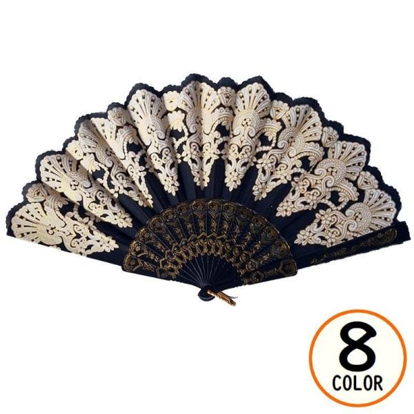 扇子 せんす レディース メンズ 和装小物 和風 和柄 花柄 レース柄 折りたたみ 夏 花火大会 浴...
