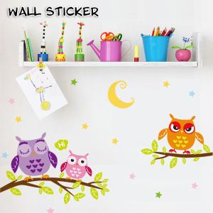 ウォールステッカー シール式 壁紙シール フクロウ ふくろう 枝 イラスト おしゃれ かわいい 子供部屋 ウォールシール 壁面装飾 室内装飾 インテリ Zak 764 プラスナオyahoo 店 通販 Yahoo ショッピング