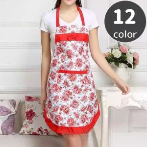 エプロン 前掛け レディース 女の子 腰ひも ポ...の商品画像