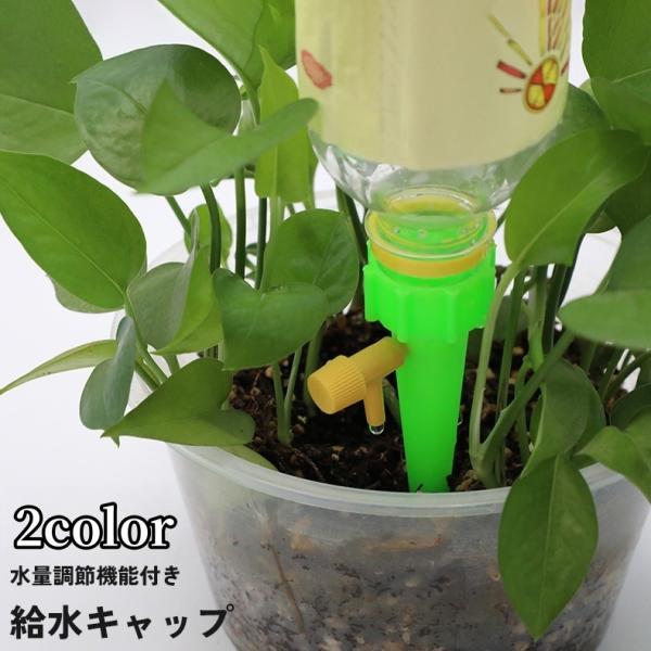 給水キャップ 単品 水量調節 観葉植物 留守 旅行 自動 水やり 散水 灌漑 ペットボトル ノズル ...