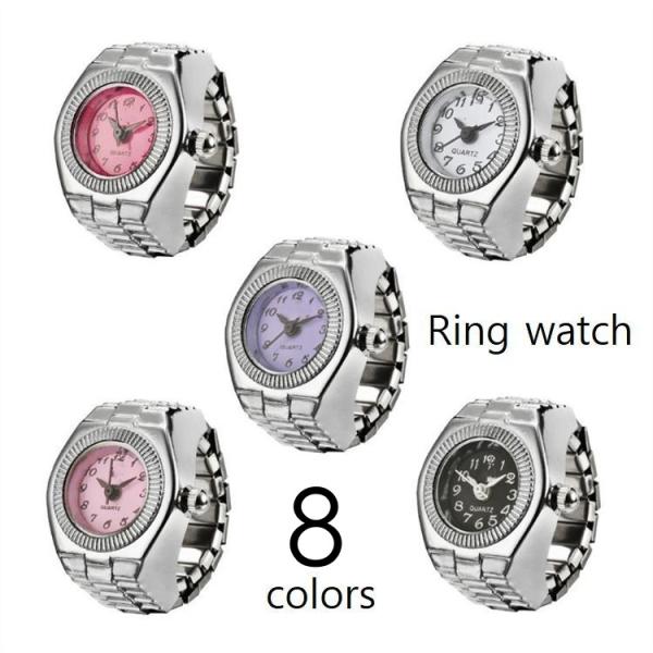 リングウォッチ 指輪時計 フィンガーウォッチ ラウンドフェイス アナログ アラビア数字 個性的 ユニ...