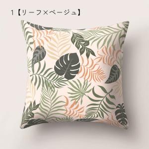 クッションカバー インテリア 正方形 花柄 リ...の詳細画像1