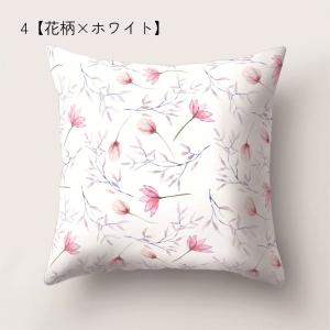 クッションカバー インテリア 正方形 花柄 リ...の詳細画像3