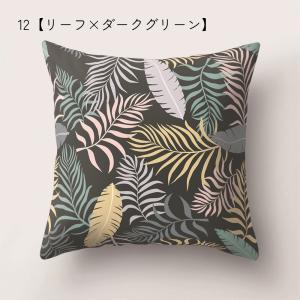 クッションカバー インテリア 正方形 花柄 リ...の詳細画像5