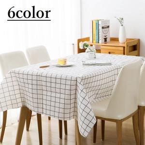 テーブルクロス フリークロス インテリア雑貨 防水 防油 北欧風 格子 チェック 長方形 おしゃれ 可愛い かわいい ダイニング リビング 輪ジミ防止