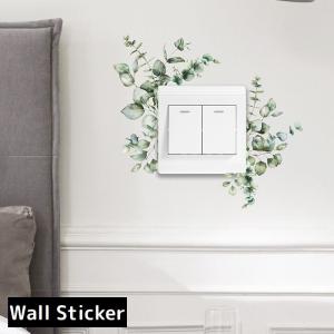スイッチステッカー ウォールステッカー 壁紙シール DIY 模様替え 飾り 室内装飾 インテリア 植物 葉 リーフ 緑 グリーン