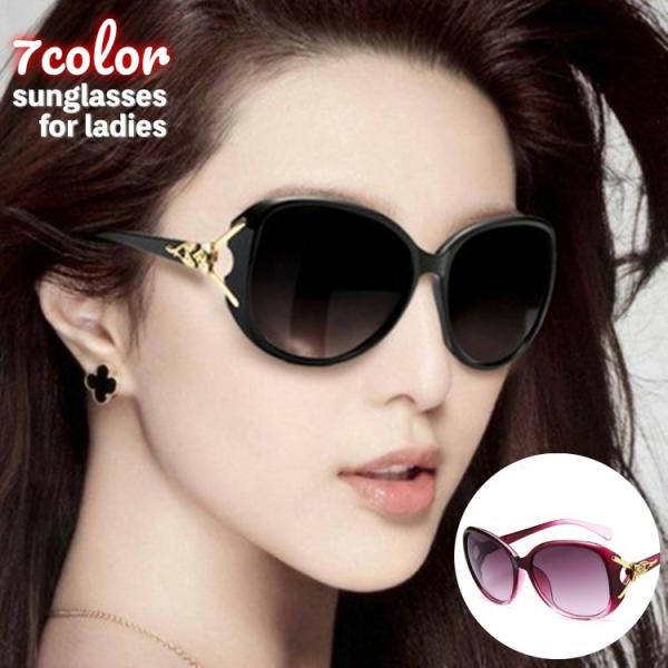 サングラス レディース 女性 ビッグフレーム カラーレンズ 紫外線対策 UVカット 大きめ おしゃれ...