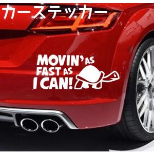 カーステッカー デカール 反射 車用ステッカー ボディステッカー カメ 亀 英字 全車ステッカー カッティングステッカー 自動車用 車用品 カー用品