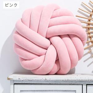 クッション 円形 丸型 ツイスト編み 編み込み...の詳細画像4