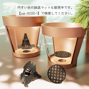 鉢底マット ガーデニング用品 円形 ブラック ...の詳細画像1