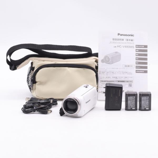 パナソニック Panasonic HC-V480MS-W HDビデオカメラ  ホワイト