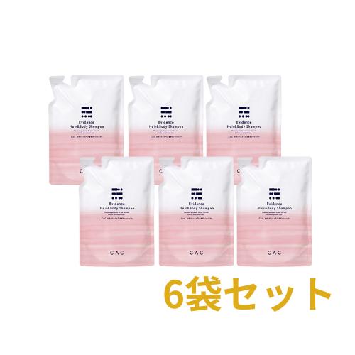 エヴィデンス ヘア＆ボディシャンプー レフィル400ml × 6袋セット