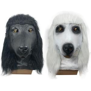 アニマルマスク かぶりもの プードル 犬 マスク 仮面 動物 お面 コスプレ 仮装 ハロウィーン ク...