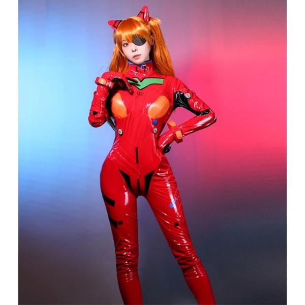 新世紀エヴァンゲリオン 風 EVA 惣流・アスカ・ラングレー コスチューム コスプレ衣装 サイズ X...