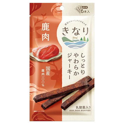きなり　しっとりやわらかジャーキー　鹿肉　6本入り個包装（全犬種用）