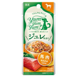 【追跡メール便送料無料】yum yum yum！　ジュレ仕立て　馬肉　30g×12袋　